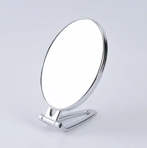 Дзеркало косметичне Salon Professional настільне 6 дюймів для щоденного макіяжу овальне сріблясте - фото 3