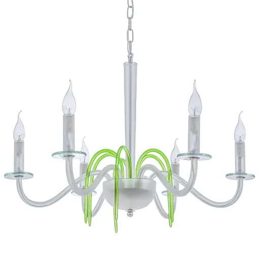 Люстра подвесная Brille свеча E14 60W WH (BKL-367S/6) - фото 2