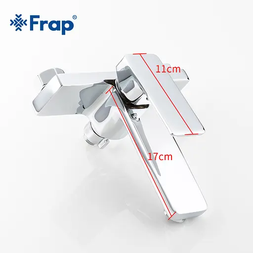 F3246 (H46) Змішувач для ванни однорич. корот. литий латунь букс.перемикач Ø35 Frap 1/10 Хром - фото 3