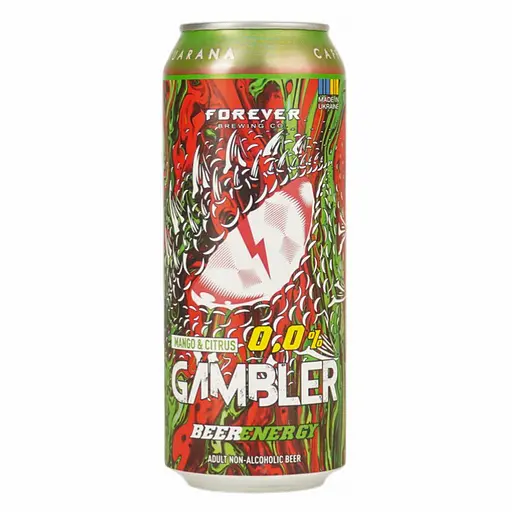 Пиво Forever Gambler безалкогольне світле нефільтроване 0.5% 0.5 л - фото 1