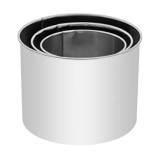 Набір з 3 форм для випікання пасок зі знімним дном із харчової сталі Ø 16/13/11 см, Master Class Сірий 86153 - фото 6