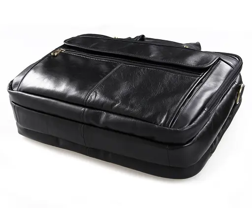 Чоловіча шкіряна сумка John McDee 40.5х12.5х30.5 см sum0026119 - фото 5