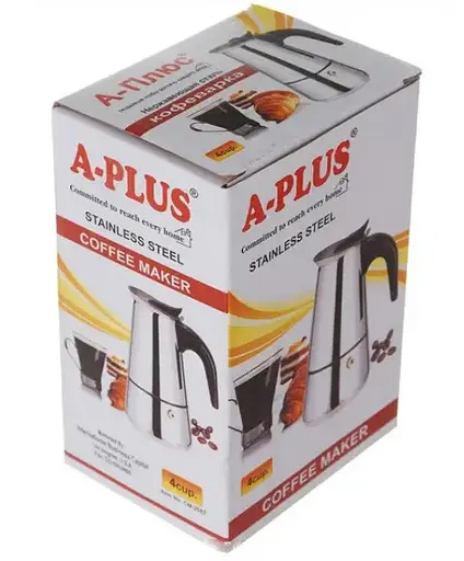 Гейзерная кофеварка A-Plus 2087 бытовая 200 мл на 4 чашки турка нержавеющая сталь - фото 5