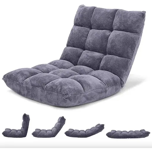 Кресло Costway Tiktok напольное с регулируемой спинкой - фото 6