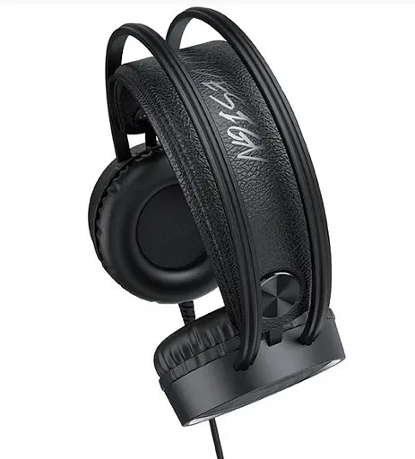 Дротові ігрові навушники Hoco W100 touring gaming з мікрофоном Чорні - фото 7