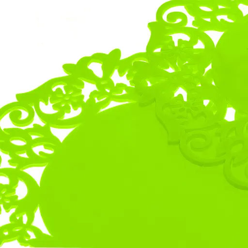 Підставка мереживна силіконова під гаряче килимок для чашки банки 15 см (комплект з 2 шт.), Kitchen Master Салатовий 85117 - фото 3