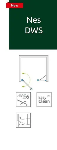 Душові двері Radaway Nes DWS 140 см 10028140-01-01L - фото 3