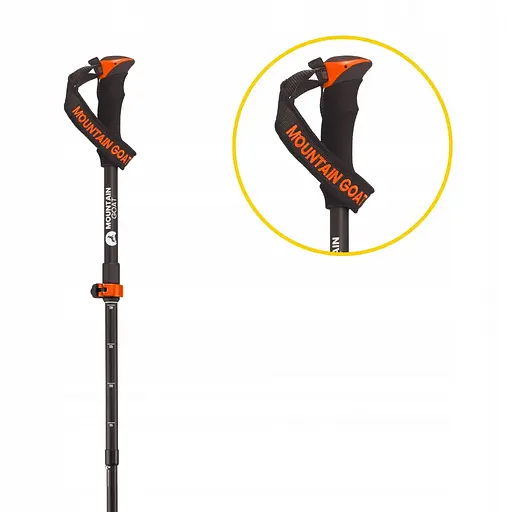 Треккинговые палки Mountain Goat Pro+ 43-130 см MG0008 Black/Orange (P-5907739318251) - фото 4