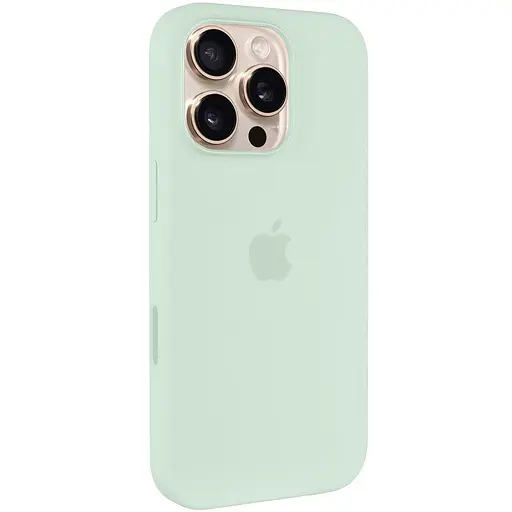 Чохол Epik Silicone case AAA with Magsafe and Animation button для Apple iPhone 16 Pro 6.3 Aquamarine