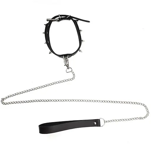 Ошейник с шипами и поводком Art of Sex - Collar Spikes and Leash - фото 5