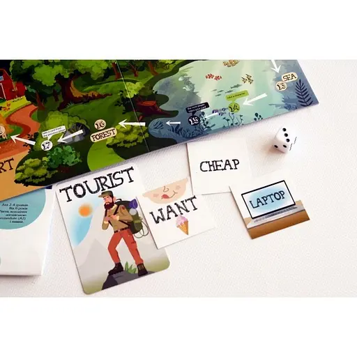 Настольная игра-бродилка "English storytelling" УМНЯШКА 2101 Pre-Intermediate (A2) - фото 4