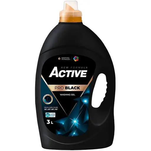 Гель для прання Active Pro Black з ароматом свіжості 3 л