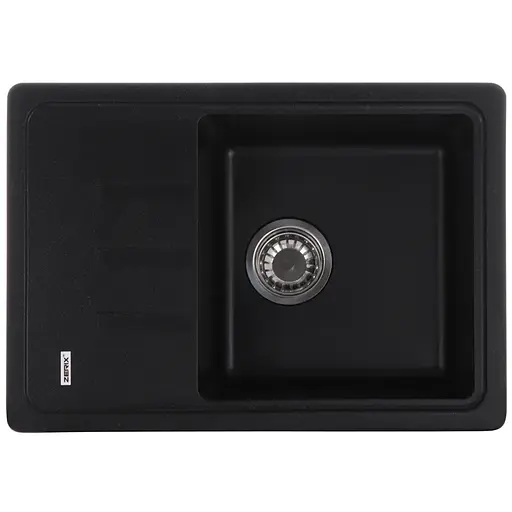 Кухонная мойка Zerix ZS-6243S-03 black ZX4572, Черный матовый - фото 1