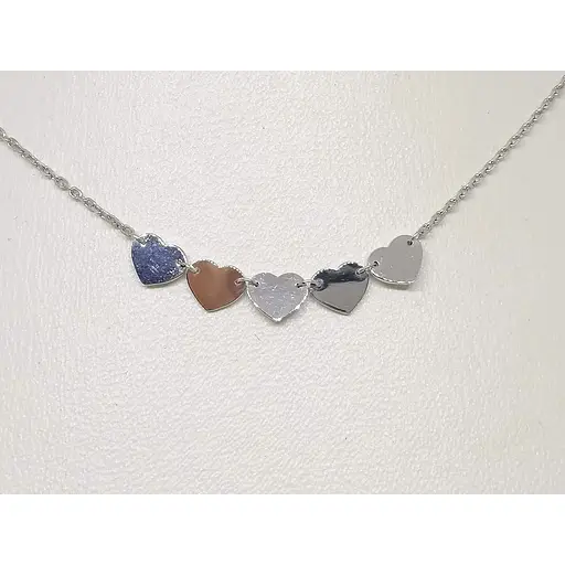 Срібне кольє Qvaliz Сердечки. 908-01230 38 - фото 2