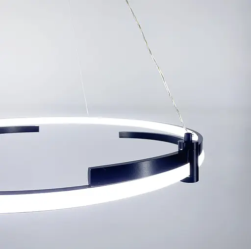 LED люстра у чорному каркасі Line.F Діаметр 60см - фото 6