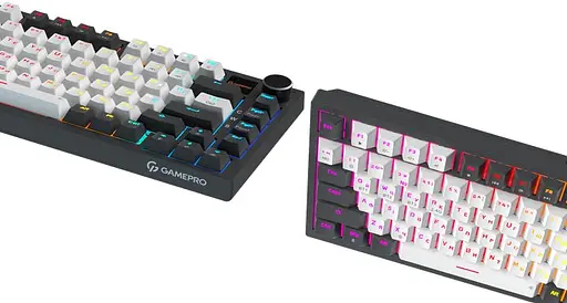 Клавіатура бездротова GamePro Asgard Valhalla Pro 75% Wireless/Bluetooth/USB White with display (MK160W-D-Pro) - фото 5