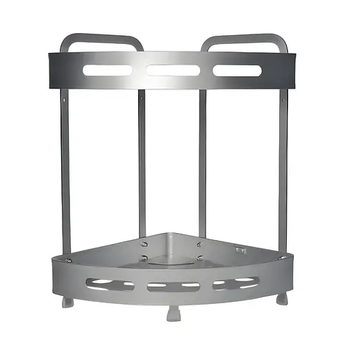 Полка Homax двухуровневая угловая алюминиевая 35.9х23.7х23.7 см серебристая (EBA-3520 AL)