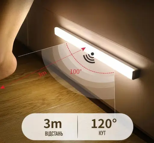 Сенсорная лампа LED Strip sensor light 200mm (cool white) - фото 2