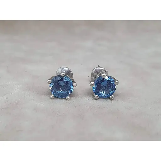 Срібні сережки Агні Гвоздик з кварцом. 2095/9Р-QLB - фото 3