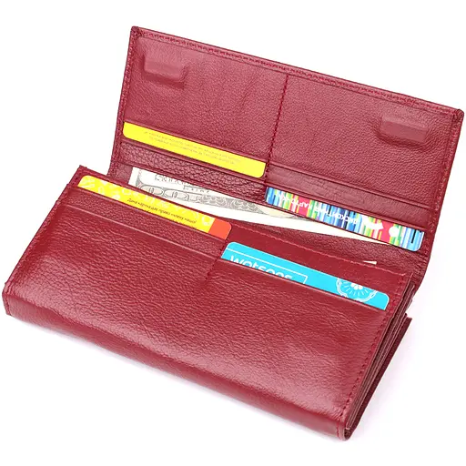 Жіночий гаманець на магнітах із натуральної шкіри ST Leather 19х9.5х3 см acs0029668 - фото 6