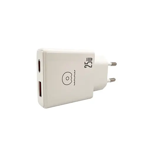 Сетевое зарядное устройство для WUW-C217 PD 25W USB A + Type-C белый - фото 1