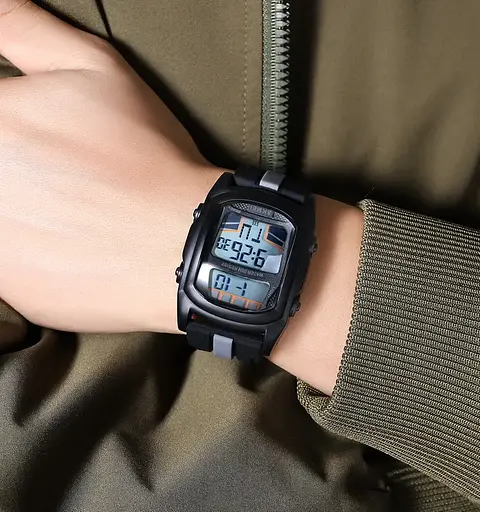 Годинник наручний чоловічий Skmei 2203 (Чорний з сірим) - фото 4