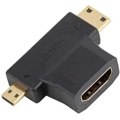 Переходник Ritar mini HDMI папа micro HDMI папа HDMI мама