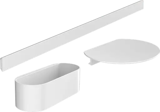 Комплект аксессуаров Hansgrohe WallStoris 2в1 Matt White 27966700, Белый матовый - фото 1