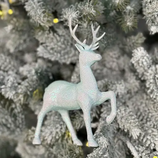 Елочная игрушка MIS LT Олень Благородный большой 15х7х20 см голубой - фото 2