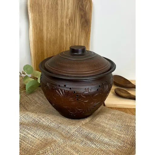 Бочка для зберігання керамічна (глиняна) Декор 7 л