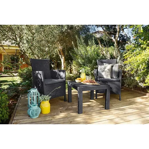 Комплект садових меблів Allibert Keter Rosario balcony set графіт - прохолодний сірий - фото 7