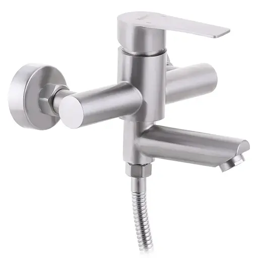 Смеситель для ванны Zerix JAX-009 ZX3148 Нержавеющая сталь - фото 1