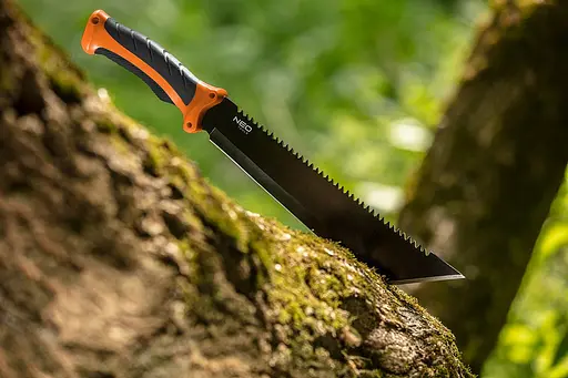 Neo Tools 63-117 Мачете Full Tang, 40см, лезо 25.5см, 3Cr13, ручка ABS+TPR, пила на обусі, нейлоновий чохол - фото 5