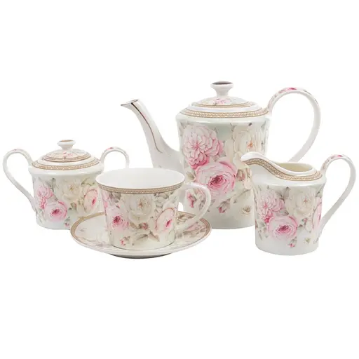 Чайний набір Lefard 15 предметів Англійська троянда 220 мл (924-855)