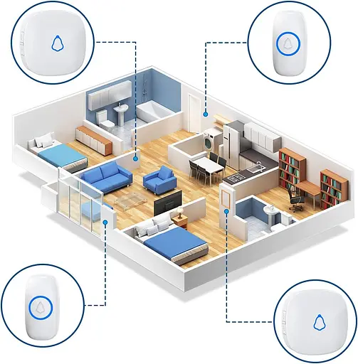 Бездротовий дверний дзвінок SECRUI водонепроникний 1000 футів - фото 2