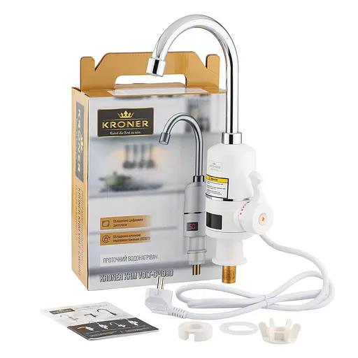 Проточний водонагрівач Kroner KRM Volt - CW090 з дисплеєм CV014407 - фото 7