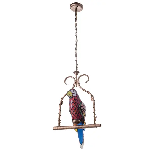 Люстра Brille Тиффани подвесная E27 60W BZ (BR-616S/1)