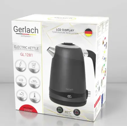 Электрочайник с регулятором температуры Gerlach GL 1281 Черный - фото 5