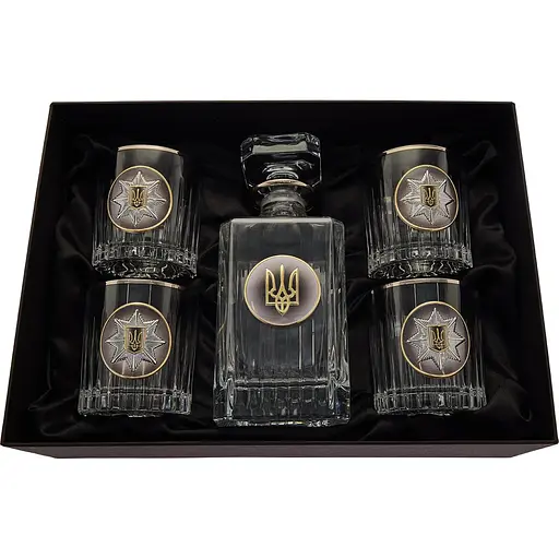 Подарунковий набір Boss Crystal Нацполіція України графин - фото 4