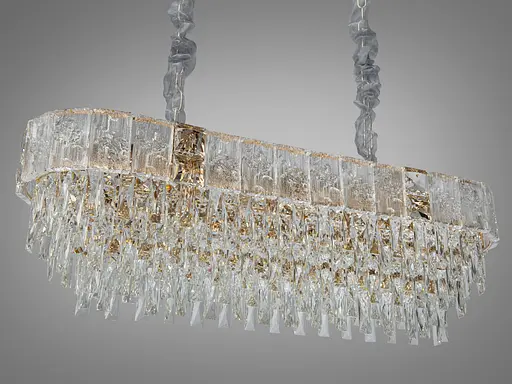 Елітна новинка, кришталева люстра овальної форми,10 ламп, золото - фото 2