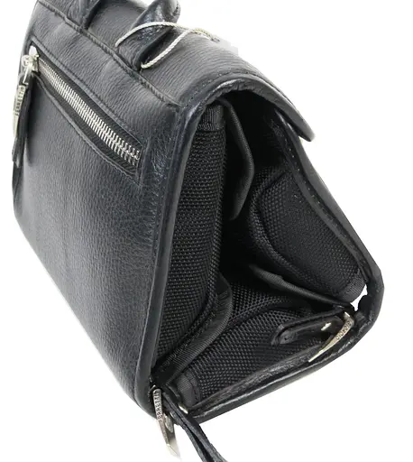 Чоловіча шкіряна барсетка Giorgio Ferretti 18,5х14х11 см acs0023689 - фото 5