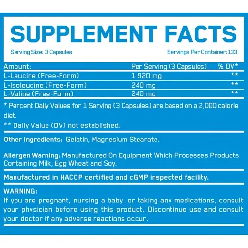 Амінокислоти Everbuild Nutrition BCAA 8:1:1, 400 капсул - фото 2