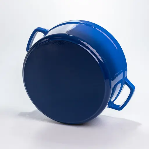 Чугунная кастрюля 4.5 л эмалированная с крышкой для тушения запекания Синий Premium Cookware HP-1-19-BLUE - фото 5