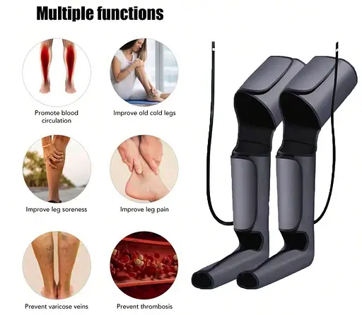 Компресійний масажер для ніг UPGRADE Air Compressed Leg massager Лімфодренажний апарат - фото 6