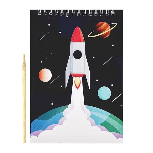 Скретчбук "Космос" Bambi 20-8807-WH-1 на спіралі, 10 аркушів, 14х20 см - фото 1