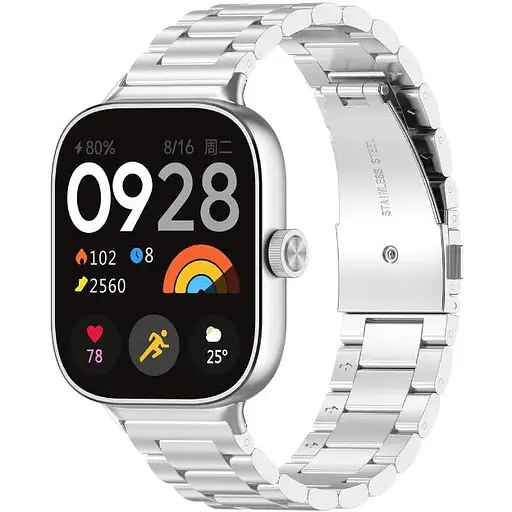 Ремешок DK CDK для Xiaomi Redmi Watch 4 Metal Fitlink Steel Band (017764) (silver) - фото 2