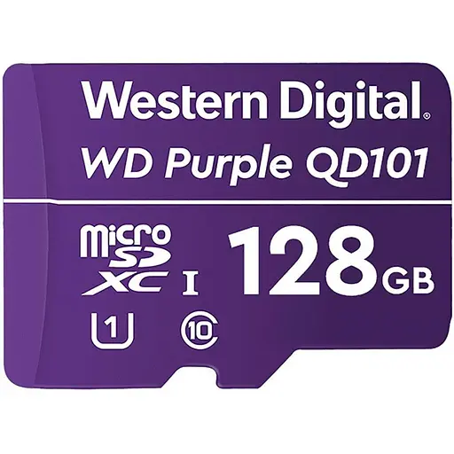 Карта пам'яті Western Digital MicroSDXC 128GB UHS-I Class 10 WD Purple QD101 (WDD128G1P0C) - фото 1