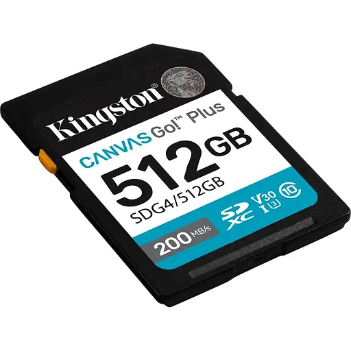 Карта памяти Kingston SDXC Canvas Go! Plus 512GB Class 10 UHS-I U3 V30 (SDG4/512GB) (138275) - фото 2