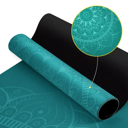 Коврик (мат) спортивный 4FIZJO замша 183 x 61 x 0.15 см для йоги и фитнеса Green (P-5905973404396) - фото 10