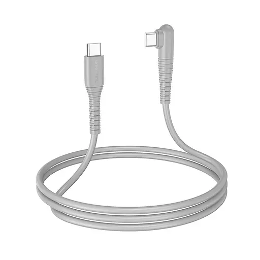 Дата кабель Borofone BX105 Corriente 60W Type-C to Type-C (1m) Gray - фото 3